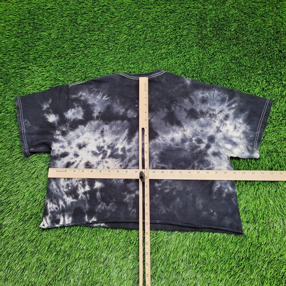 Aaliyah Cropped Shirt Womens Large 21x18 Black Pop - Picture 3 of 11